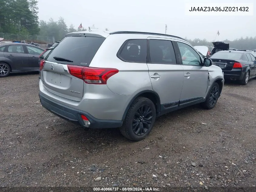 2018 Mitsubishi Outlander Le VIN: JA4AZ3A36JZ021432 Lot: 40066737