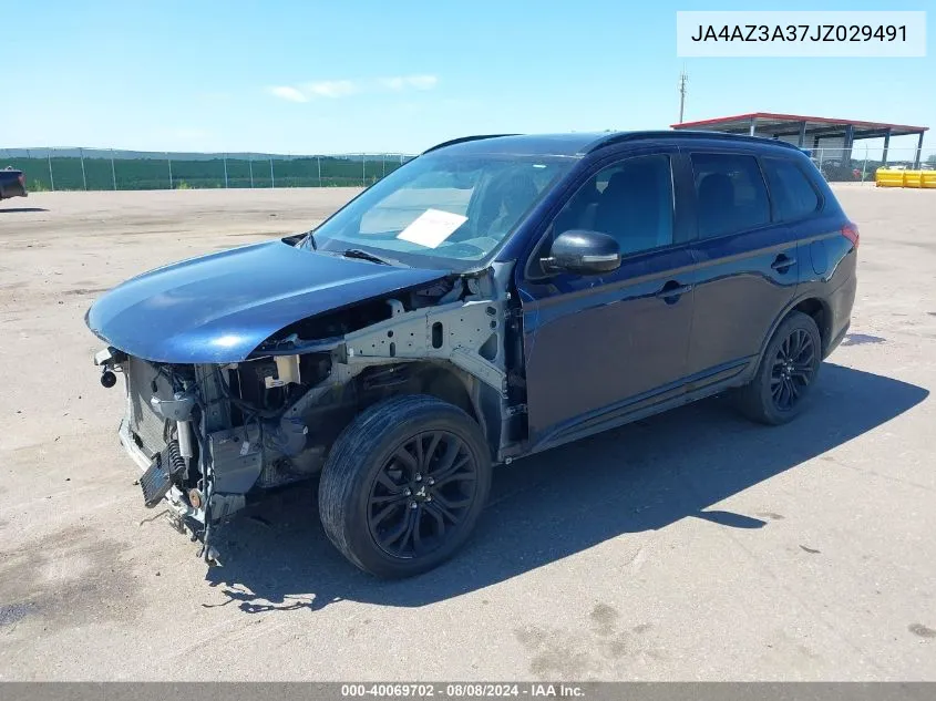 2018 Mitsubishi Outlander Le VIN: JA4AZ3A37JZ029491 Lot: 40069702