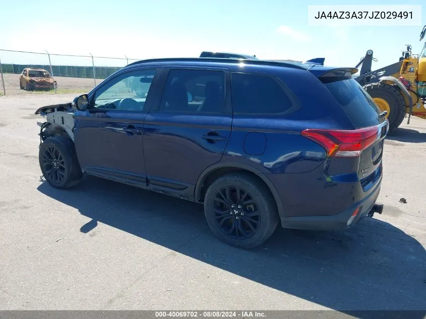 2018 Mitsubishi Outlander Le VIN: JA4AZ3A37JZ029491 Lot: 40069702