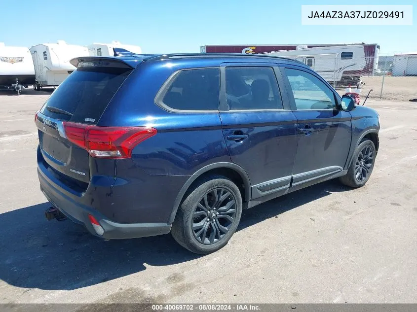 2018 Mitsubishi Outlander Le VIN: JA4AZ3A37JZ029491 Lot: 40069702