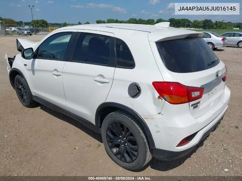 JA4AP3AU6JU016145 2018 Mitsubishi Outlander Sport 2.0 Le