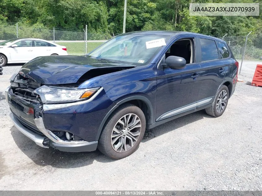 2018 Mitsubishi Outlander Es/Le/Se/Sel VIN: JA4AZ3A3XJZ070939 Lot: 40094121