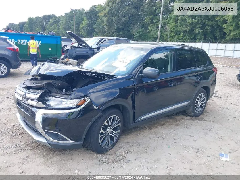 JA4AD2A3XJJ006066 2018 Mitsubishi Outlander Es