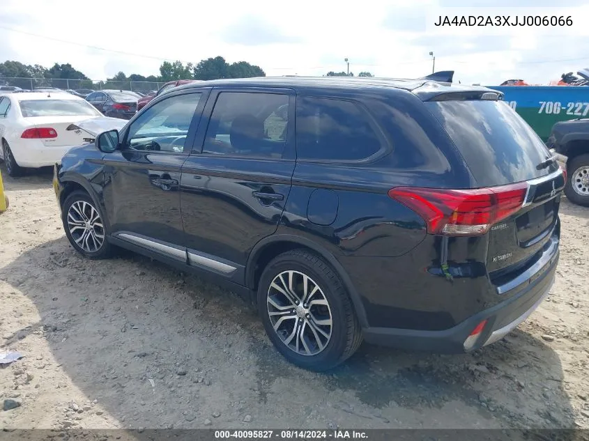 2018 Mitsubishi Outlander Es VIN: JA4AD2A3XJJ006066 Lot: 40095827