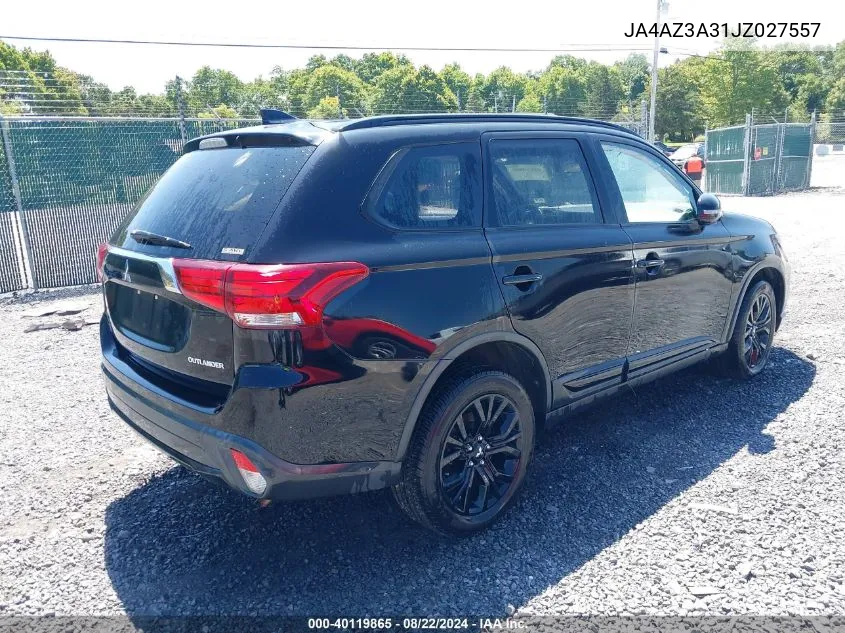 2018 Mitsubishi Outlander Le VIN: JA4AZ3A31JZ027557 Lot: 40119865