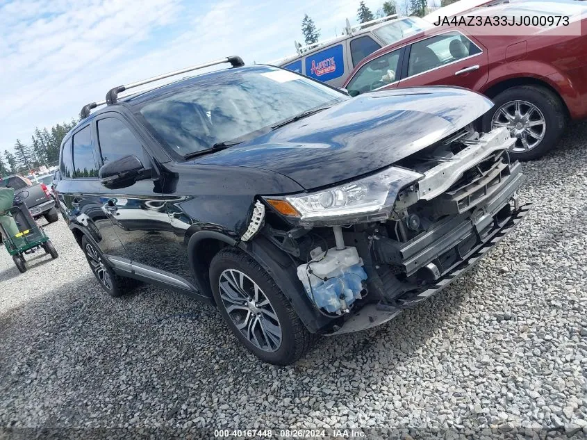 2018 Mitsubishi Outlander Se VIN: JA4AZ3A33JJ000973 Lot: 40167448