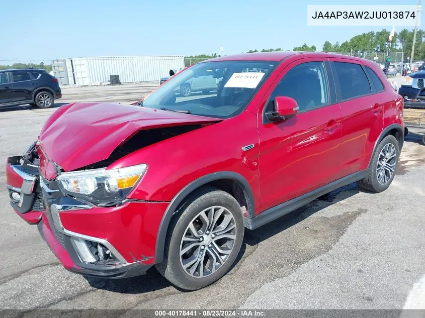 2018 Mitsubishi Outlander Sport 2.4 Se VIN: JA4AP3AW2JU013874 Lot: 40178441