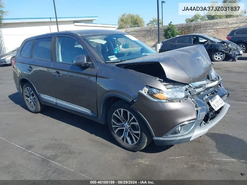 2018 Mitsubishi Outlander Se VIN: JA4AD3A37JZ031837 Lot: 40185159