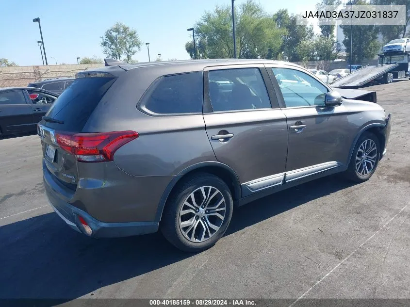 2018 Mitsubishi Outlander Se VIN: JA4AD3A37JZ031837 Lot: 40185159