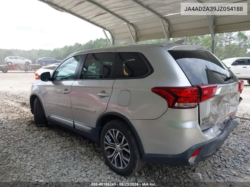 2018 Mitsubishi Outlander Es VIN: JA4AD2A39JZ054188 Lot: 40186243