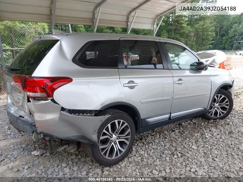 2018 Mitsubishi Outlander Es VIN: JA4AD2A39JZ054188 Lot: 40186243