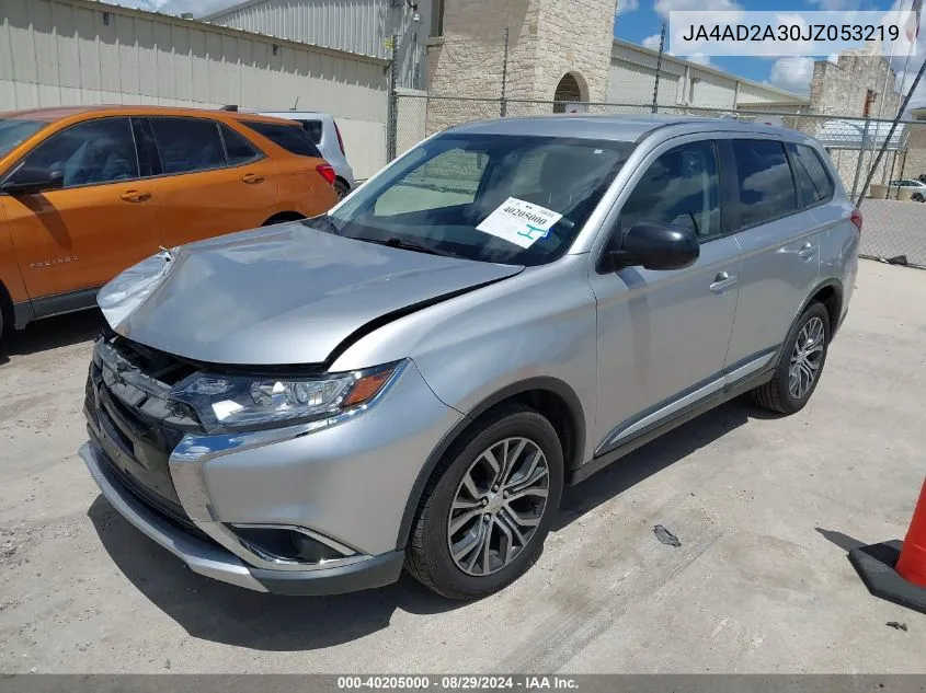 2018 Mitsubishi Outlander Es VIN: JA4AD2A30JZ053219 Lot: 40205000