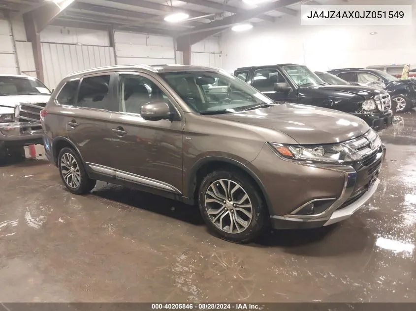 2018 Mitsubishi Outlander Gt VIN: JA4JZ4AX0JZ051549 Lot: 40205846