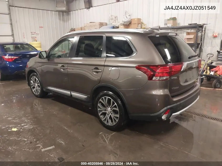 2018 Mitsubishi Outlander Gt VIN: JA4JZ4AX0JZ051549 Lot: 40205846