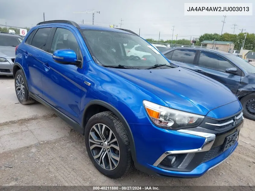 JA4AP4AW2JU003013 2018 Mitsubishi Outlander Sport 2.4 Sel