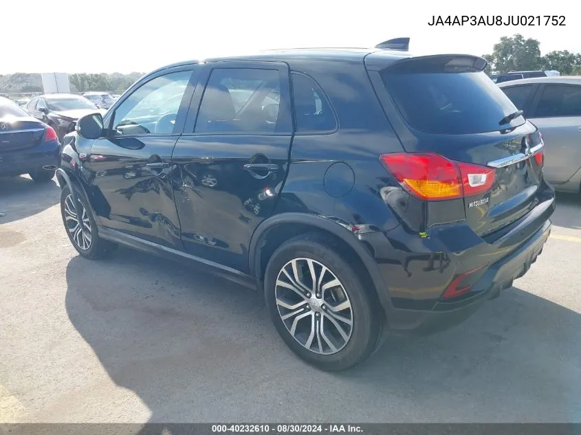 JA4AP3AU8JU021752 2018 Mitsubishi Outlander Sport 2.0 Es/2.0 Le/Es 2.0