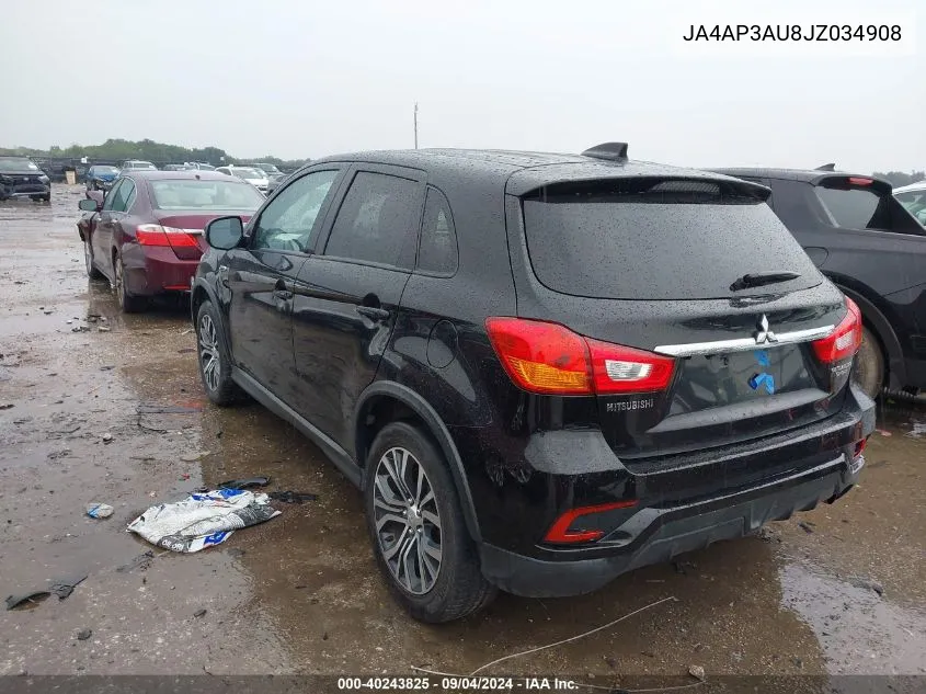 JA4AP3AU8JZ034908 2018 Mitsubishi Outlander Sport Es 2.0