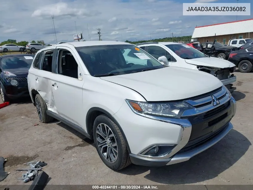 2018 Mitsubishi Outlander Se VIN: JA4AD3A35JZ036082 Lot: 40244101