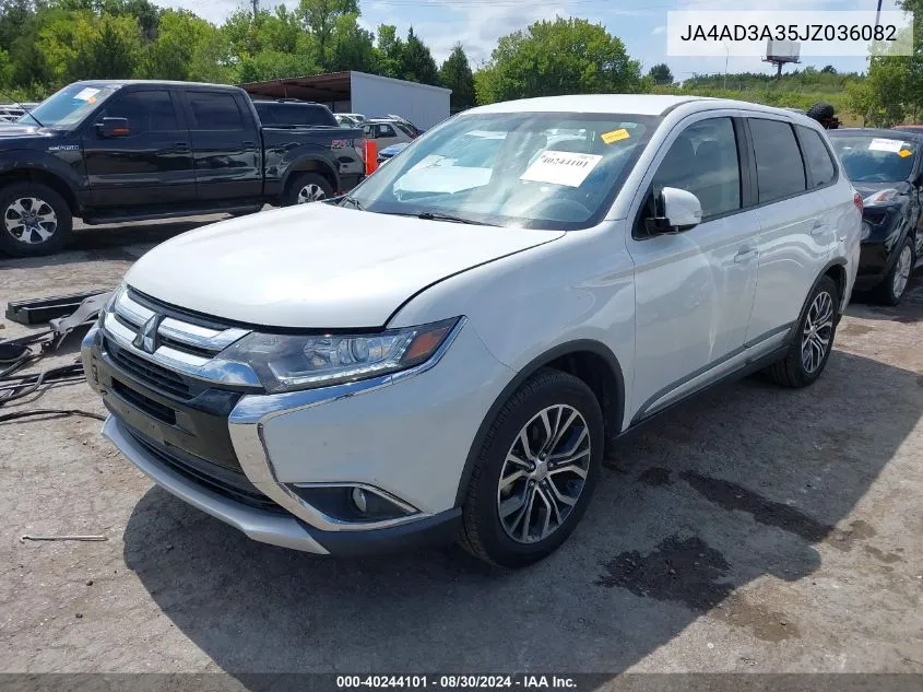 2018 Mitsubishi Outlander Se VIN: JA4AD3A35JZ036082 Lot: 40244101