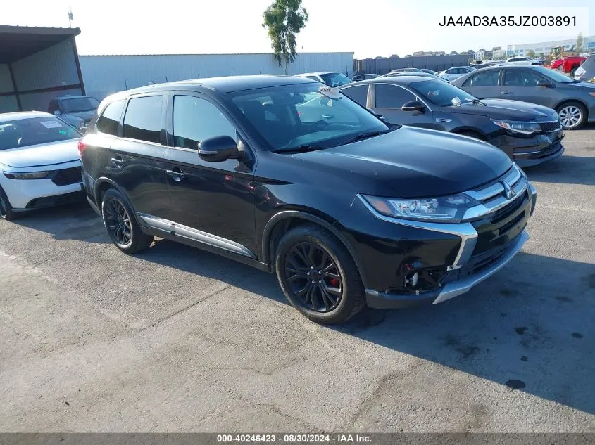 2018 Mitsubishi Outlander Le/Se/Sel VIN: JA4AD3A35JZ003891 Lot: 40246423