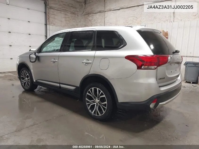 JA4AZ3A31JJ002205 2018 Mitsubishi Outlander Es