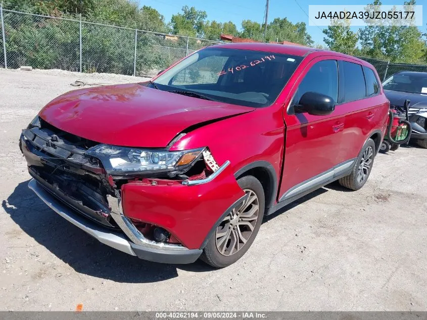 2018 Mitsubishi Outlander Es VIN: JA4AD2A39JZ055177 Lot: 40262194