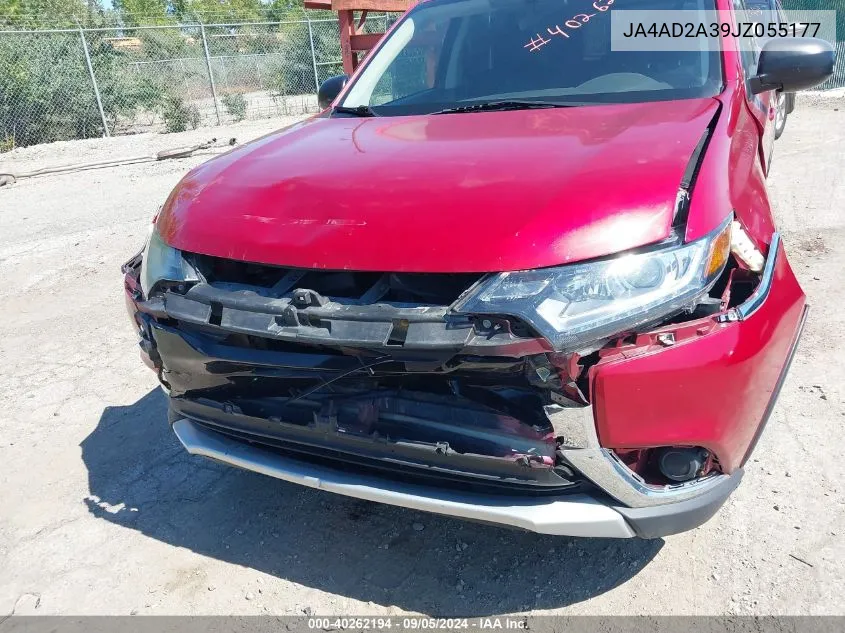 2018 Mitsubishi Outlander Es VIN: JA4AD2A39JZ055177 Lot: 40262194