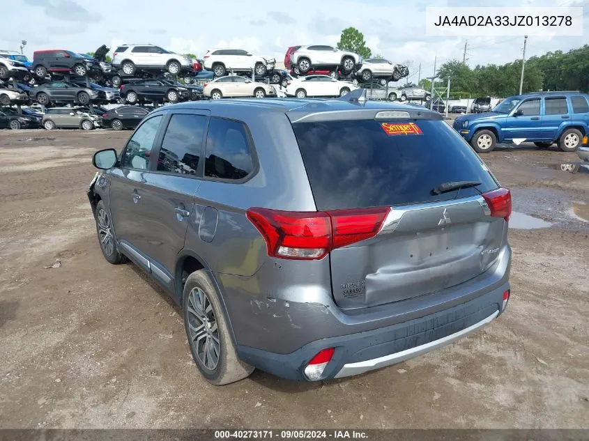 JA4AD2A33JZ013278 2018 Mitsubishi Outlander Es