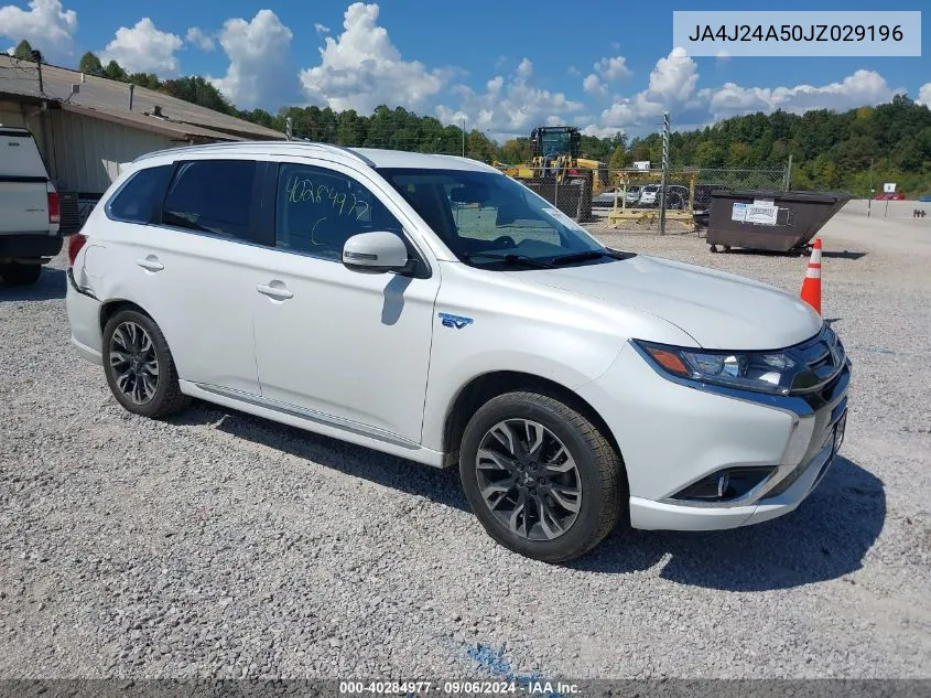 2018 Mitsubishi Outlander Phev Sel VIN: JA4J24A50JZ029196 Lot: 40284977