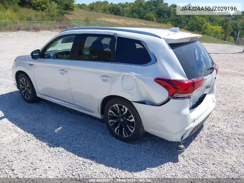 2018 Mitsubishi Outlander Phev Sel VIN: JA4J24A50JZ029196 Lot: 40284977