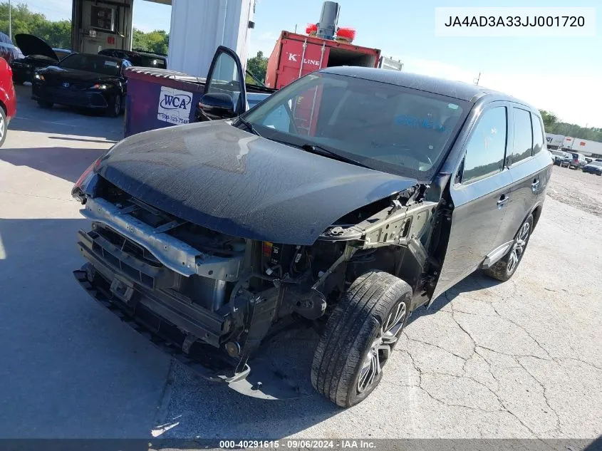 2018 Mitsubishi Outlander Se VIN: JA4AD3A33JJ001720 Lot: 40291615