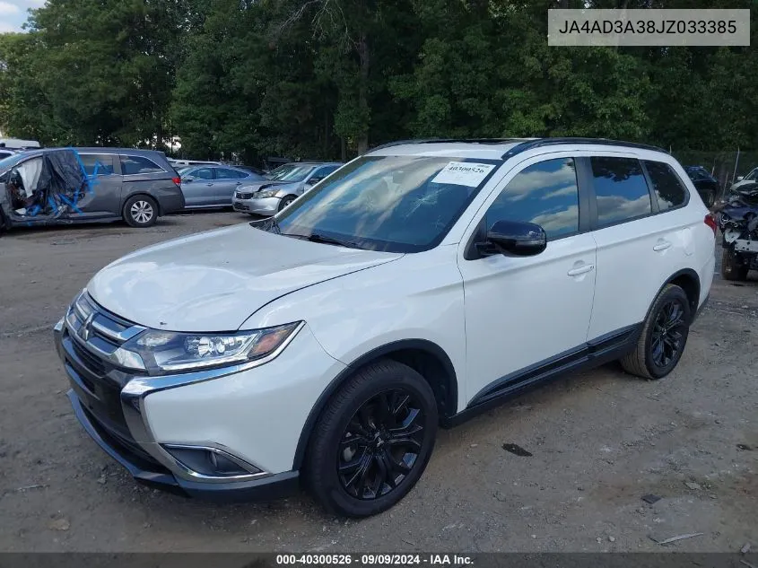 2018 Mitsubishi Outlander Le VIN: JA4AD3A38JZ033385 Lot: 40300526