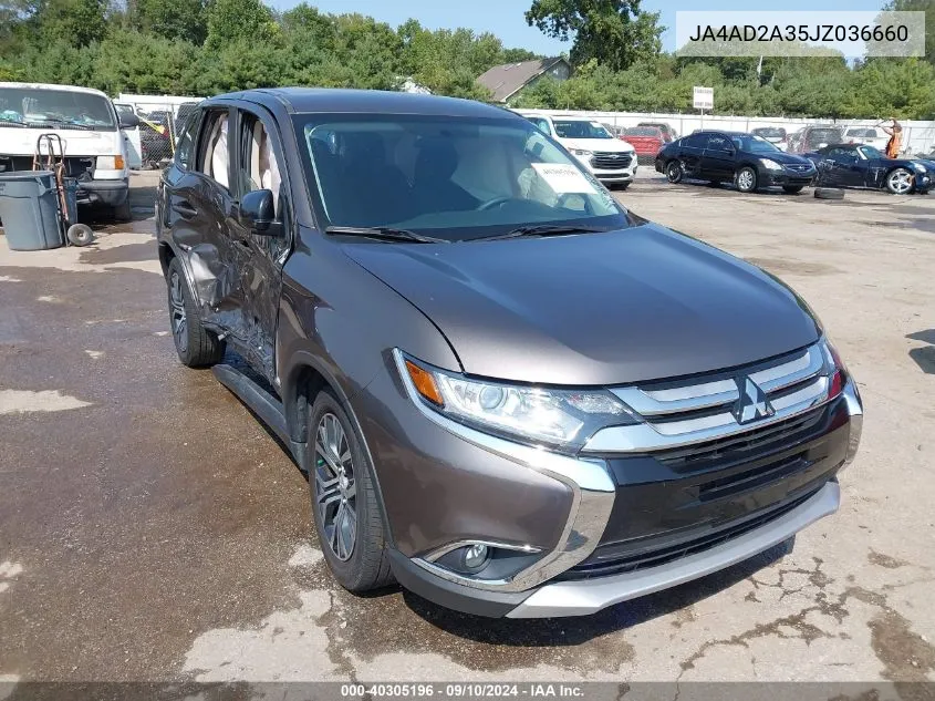 2018 Mitsubishi Outlander Es VIN: JA4AD2A35JZ036660 Lot: 40305196