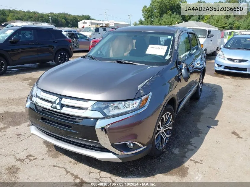 2018 Mitsubishi Outlander Es VIN: JA4AD2A35JZ036660 Lot: 40305196