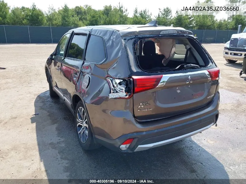 2018 Mitsubishi Outlander Es VIN: JA4AD2A35JZ036660 Lot: 40305196