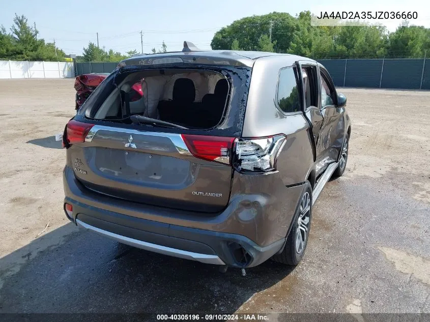 2018 Mitsubishi Outlander Es VIN: JA4AD2A35JZ036660 Lot: 40305196