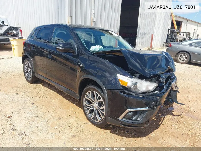 JA4AR3AU1JZ017801 2018 Mitsubishi Outlander Sport 2.0 Es