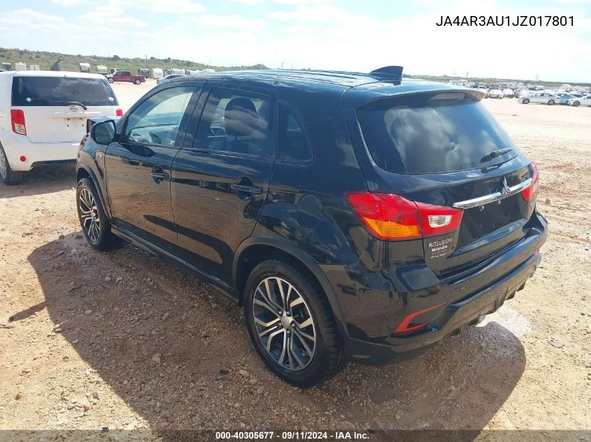 JA4AR3AU1JZ017801 2018 Mitsubishi Outlander Sport 2.0 Es