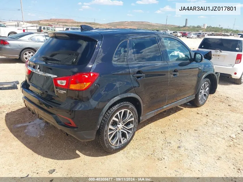 2018 Mitsubishi Outlander Sport 2.0 Es VIN: JA4AR3AU1JZ017801 Lot: 40305677