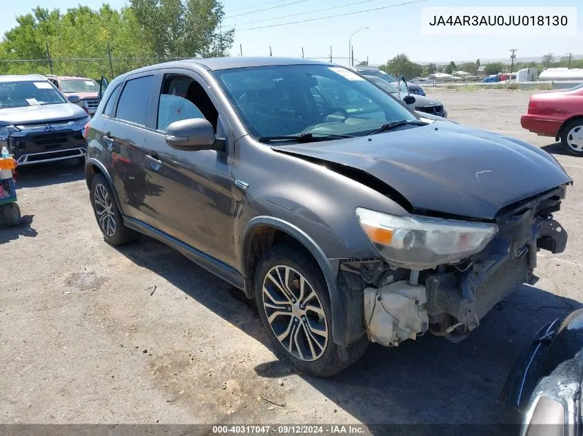 2018 Mitsubishi Outlander Sport 2.0 Es VIN: JA4AR3AU0JU018130 Lot: 40317047