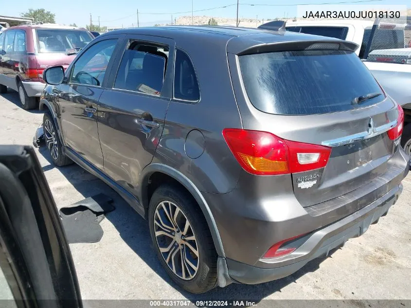 2018 Mitsubishi Outlander Sport 2.0 Es VIN: JA4AR3AU0JU018130 Lot: 40317047