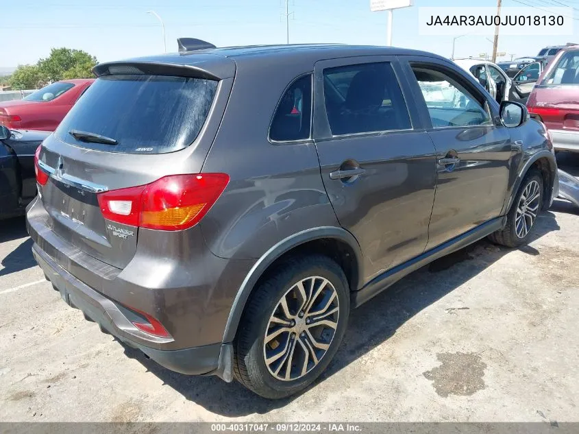 2018 Mitsubishi Outlander Sport 2.0 Es VIN: JA4AR3AU0JU018130 Lot: 40317047