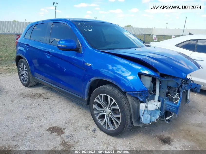 2018 Mitsubishi Outlander Sport Es/Se VIN: JA4AP3AW9JU012074 Lot: 40319638