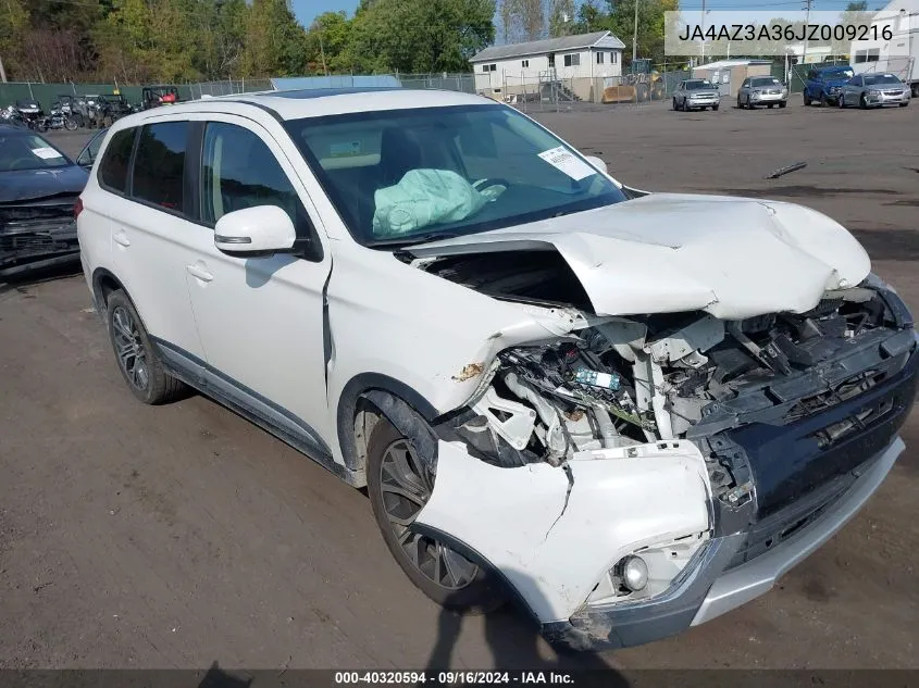 2018 Mitsubishi Outlander Se VIN: JA4AZ3A36JZ009216 Lot: 40320594