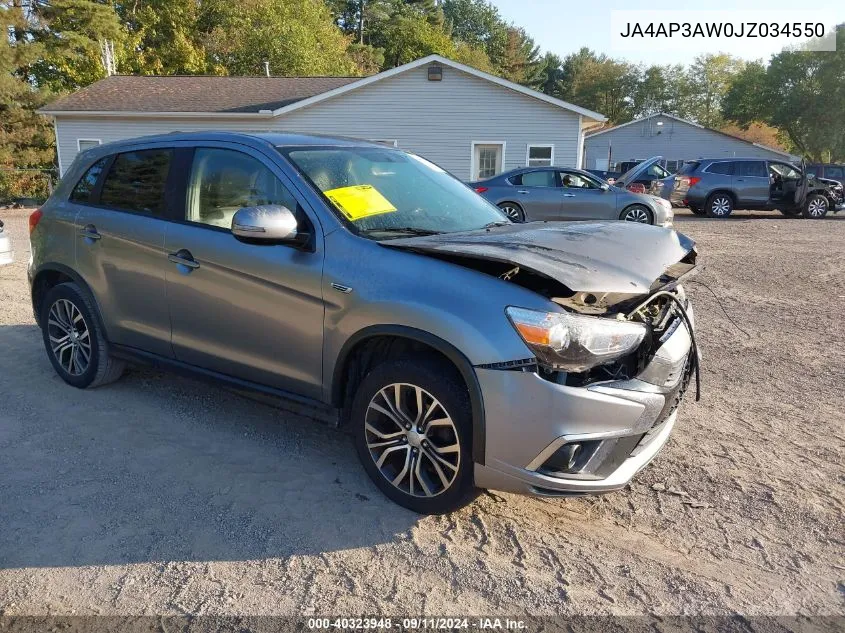 2018 Mitsubishi Outlander Sport 2.4 Se VIN: JA4AP3AW0JZ034550 Lot: 40323948