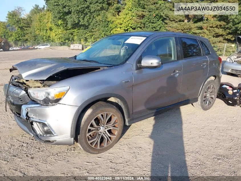 2018 Mitsubishi Outlander Sport 2.4 Se VIN: JA4AP3AW0JZ034550 Lot: 40323948