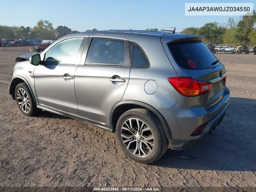 2018 Mitsubishi Outlander Sport 2.4 Se VIN: JA4AP3AW0JZ034550 Lot: 40323948