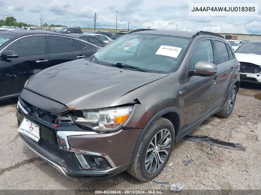 2018 Mitsubishi Outlander Sport 2.4 Sel VIN: JA4AP4AW4JU018385 Lot: 40336636