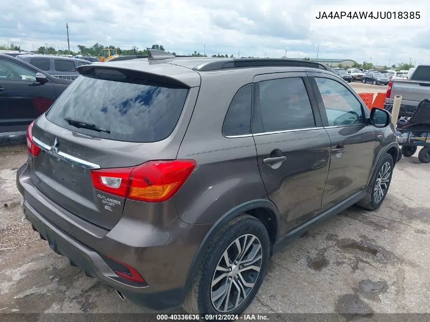 JA4AP4AW4JU018385 2018 Mitsubishi Outlander Sport 2.4 Sel