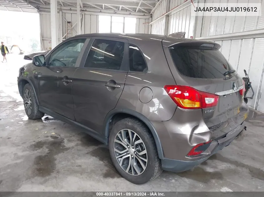 JA4AP3AU4JU019612 2018 Mitsubishi Outlander Sport 2.0 Es/2.0 Le